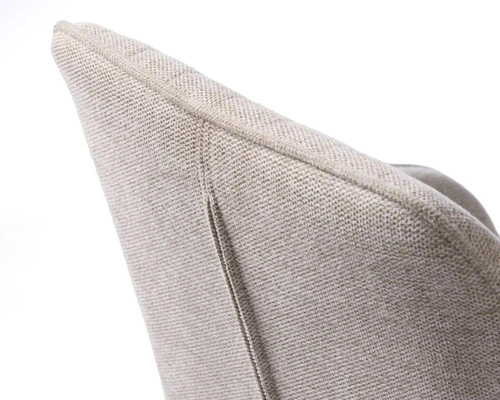 Krzesło Nolan do jadalni tapicerowane z podłokietnikami piaskowe