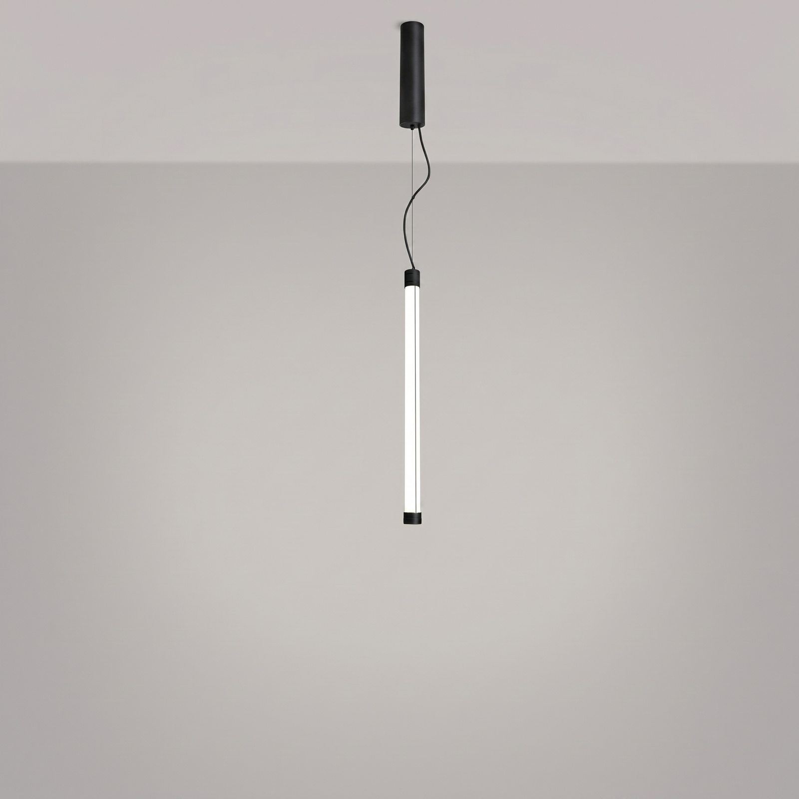 Lampa wisząca TRANG 50 czarna LED regulowana nad wyspę