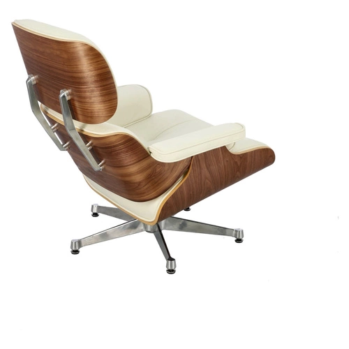 Fotel Vip Lounge Chair obrotowy skórzany biały nowoczesny do salonu D2.DESIGN