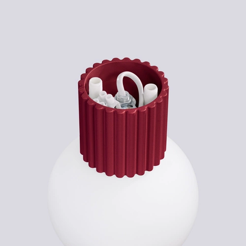 Nowoczesny kinkiet ścienny HALO burgund IP44 do łazienki i salonu aluminium szkło SOLLUX