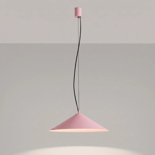 Lampa wisząca FINT różowa LED do salonu regulowana nowoczesna