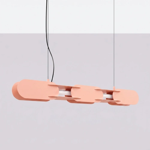 Lampa wisząca LED CHAIN 91 brzoskwiniowa nad stół do salonu