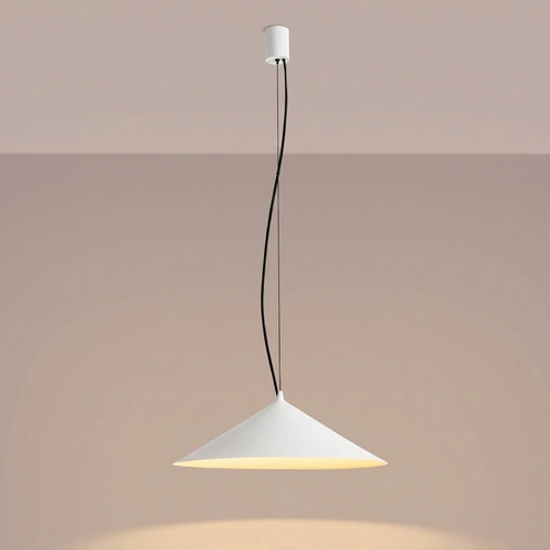 Lampa wisząca FINT biała LED do salonu regulowana nowoczesna