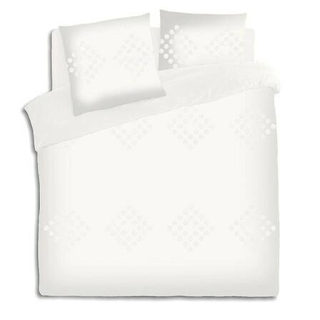 Komplet pościeli bawełnianej 260x240 Atmosphera beżowa tuftowana do sypialni Oeko-Tex