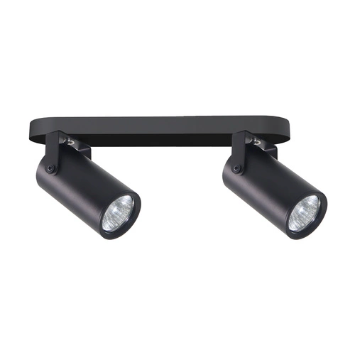 Lampa sufitowa Gary czarna nowoczesna 2-punktowa regulowana do salonu i kuchni