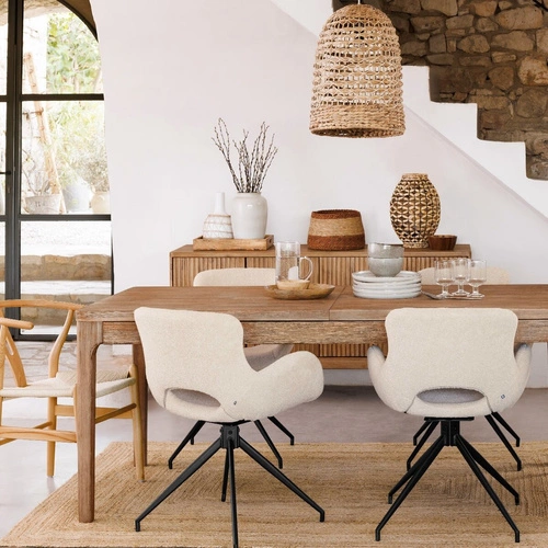 Dywan boho z juty 160x230 Atmosphera naturalny prostokątny do salonu lub sypialni