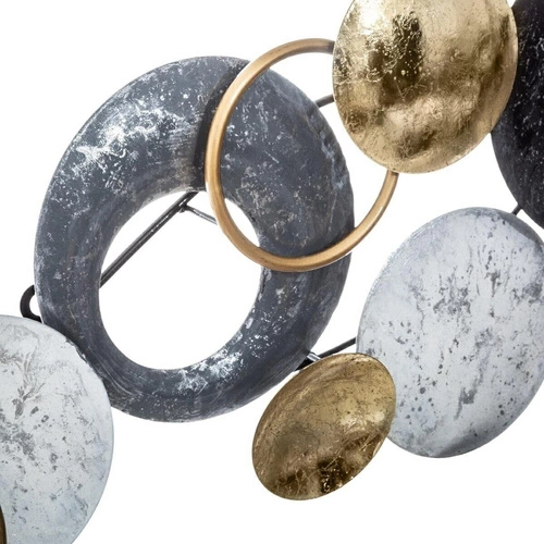 Dekoracja ścienna metalowa Lali 90 cm złota glamour ozdoba na ścianę do salonu i jadalni