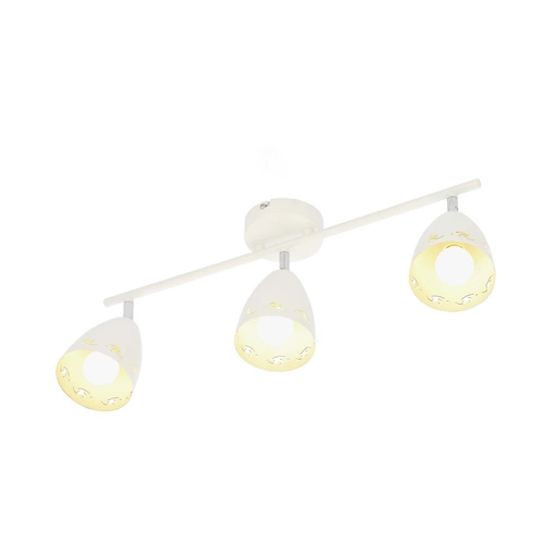 Lampa sufitowa Coty nowoczesna biała metalowa regulowana 3-punktowa do salonu 70cm