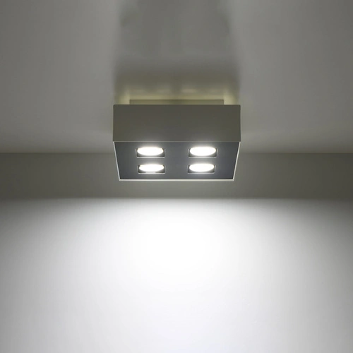 Plafon sufitowy kwadratowy MONO 4 biały nowoczesny do salonu kuchni sypialni 24 cm