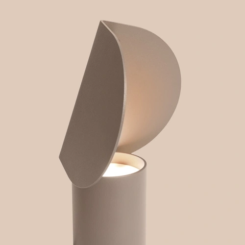 Lampa biurkowa LED BISCUIT taupe nowoczesna aluminiowa na biurko