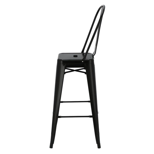 Hoker Paris Back 75 cm nowoczesny metalowy z oparciem do kuchni personalizowany D2.DESIGN