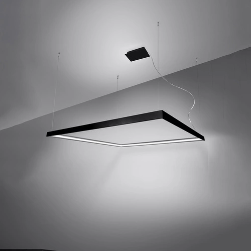 Żyrandol LED Nelya M czarny nowoczesny do salonu loftowy 80 cm nad stół