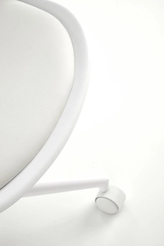 Fotel biurowy dziecięcy Lygas biały ergonomiczny obrotowy skórzany z regulacją Intesi