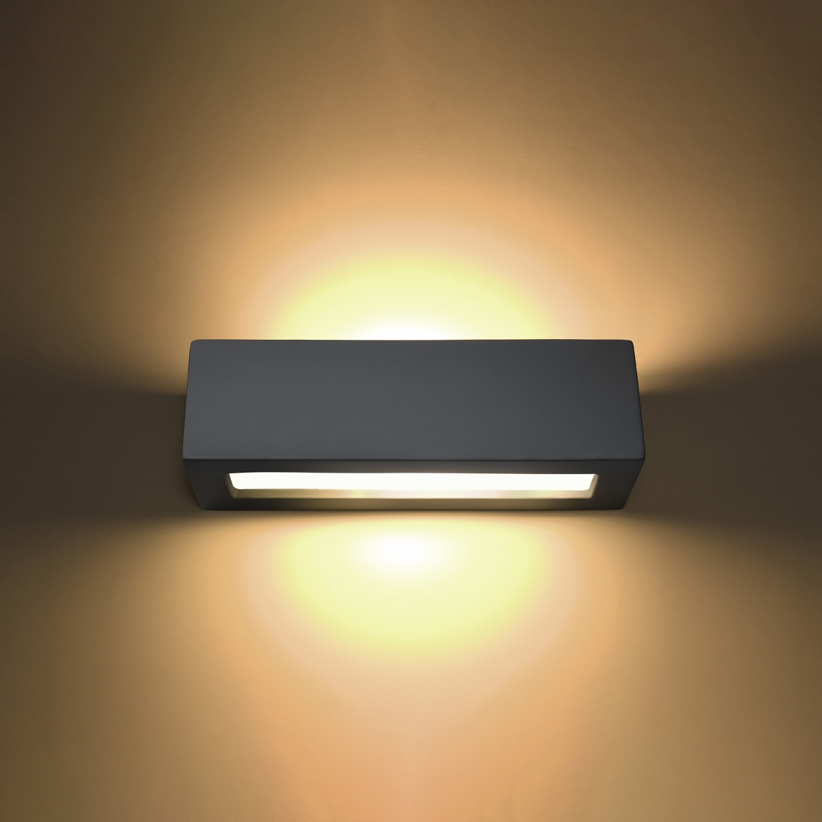 Kinkiet ścienny ceramiczny Vega szary nowoczesny do salonu i sypialni Sollux Lighting
