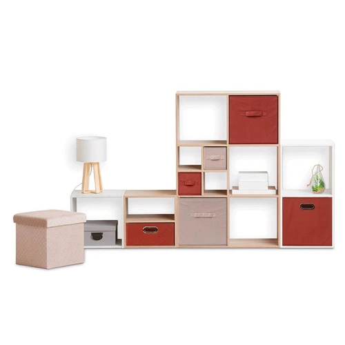 5five simply smart pudełko materiałowe do regału 31x31 beżowe z uchwytem nowoczesne