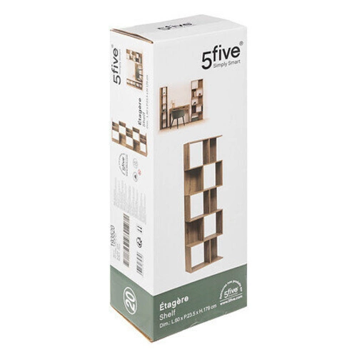 Regał na książki Novia skandynawski naturalny 60 cm wysoki do salonu i sypialni 5five