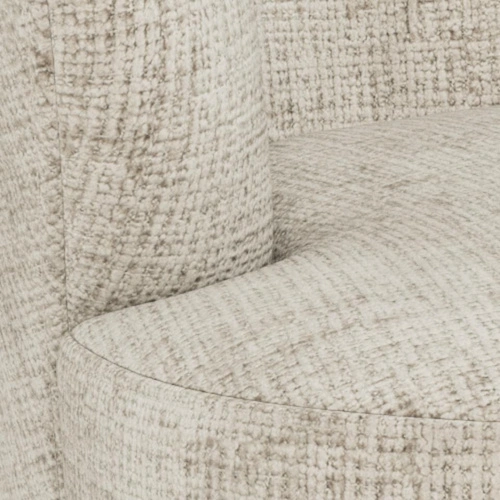 Fotel wypoczynkowy Darlene beżowy aksamitny do salonu skandynawski