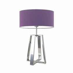 Lampka nocna z abażurem Thor fioletowa nowoczesna do sypialni i salonu LYSNE 61 cm