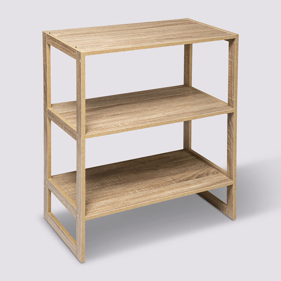 Regał na książki bambusowy L 5five Simply Smart do salonu i sypialni w stylu skandynawskim