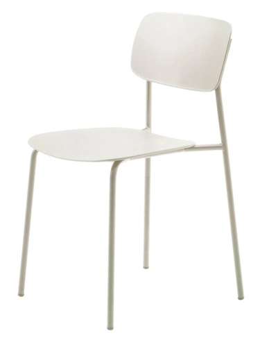 Krzesło Kirkland do jadalni nowoczesne z tworzywa beżowe
