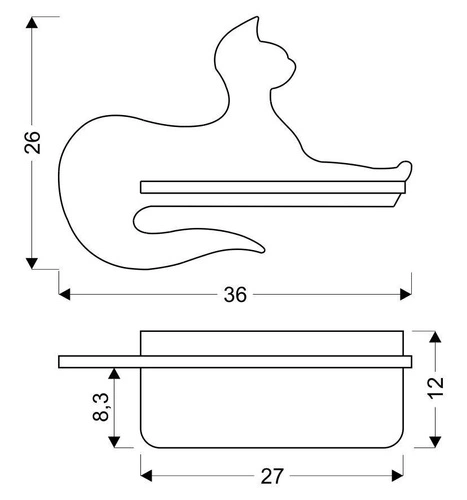 Kinkiet ścienny LED Cat czarny klasyczny do pokoju dziecięcego drewniany dekoracyjny 26 cm
