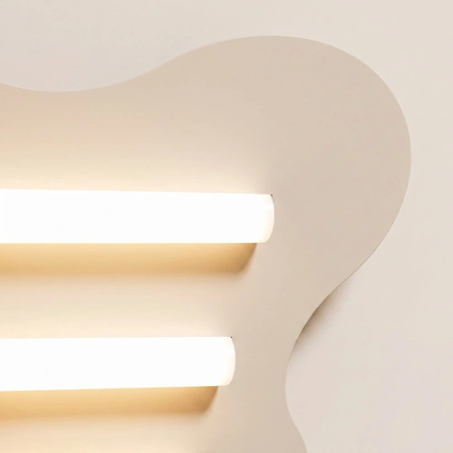 Plafon sufitowy KLOVER nowoczesny beżowy LED do salonu 66 cm