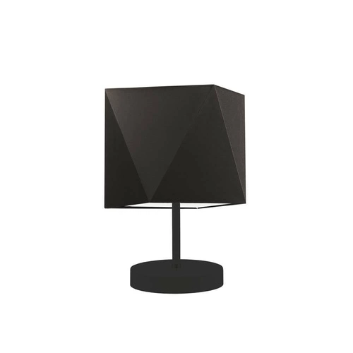 Lampka PASADENA abażur brązowy stelaż czarny