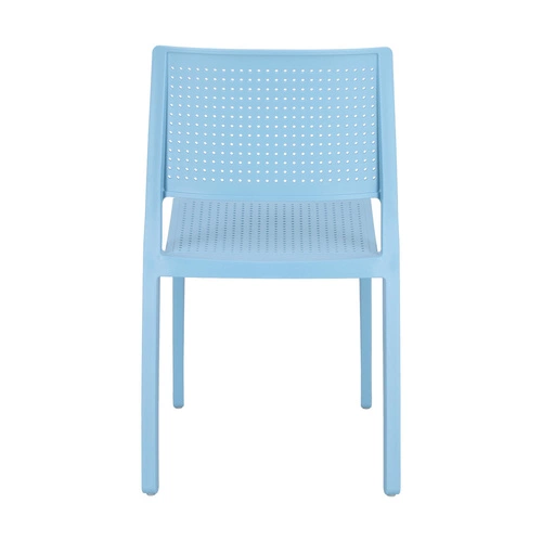 Krzesło ogrodowe z tworzywa sztucznego Emi niebieskie SCAB Design, sztaplowane, łatwe czyszczenie