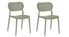 Zestaw 2 krzeseł Bilto zielone