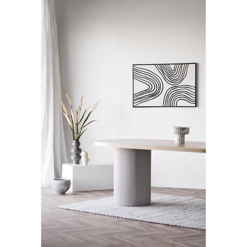 Wazon Almond beżowy ceramiczny nowoczesny wazon na kwiaty do salonu