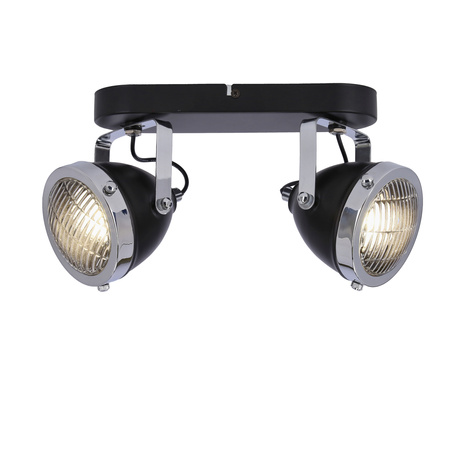 Lampa sufitowa Crazy listwa czarny 2x15W GU10 klosz bezbarwny