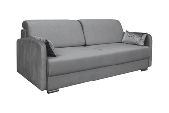 Sofa rozkładana Coria szara 3 osobowa z pojemnikiem na pościel do salonu