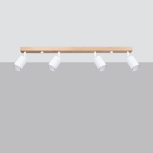 Plafon biały nowoczesny VERDO 4 SOLLUX LIGHTING do salonu i kuchni metalowy regulowany