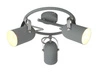 Lampa sufitowa Gray spirala 3x40W E14  szary
