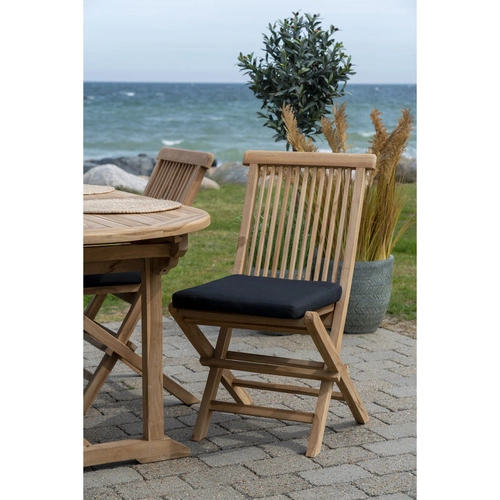 Poduszka na krzesło Alture 42x42 czarna nowoczesna do jadalni i kuchni Intesi