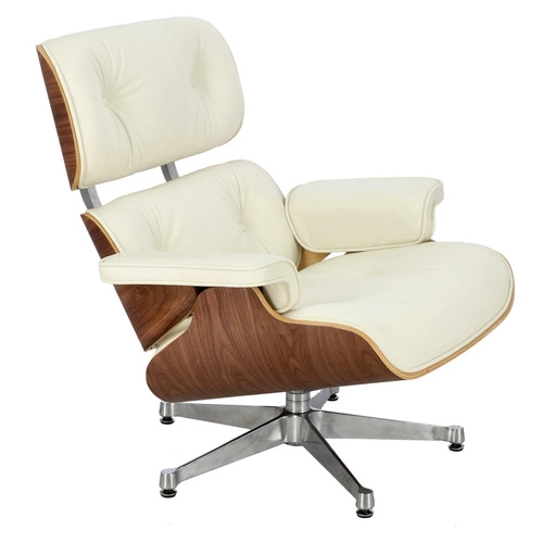 Fotel Vip Lounge Chair obrotowy skórzany biały nowoczesny do salonu D2.DESIGN