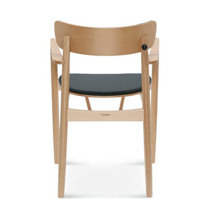 Krzesło drewniane Fameg Nopp premium z podłokietnikami do jadalni, kuchni lub salonu personalizowane