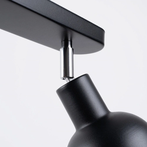 Plafon sufitowy ELBA 2 czarny loftowy metalowy regulowany do salonu i sypialni SOLLUX