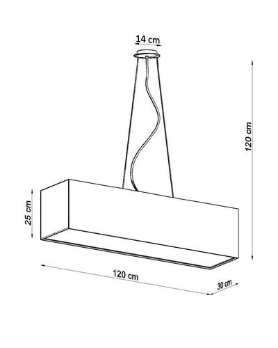 Żyrandol SANTA biały nowoczesny 5-punktowy do salonu i jadalni Sollux Lighting 120 cm