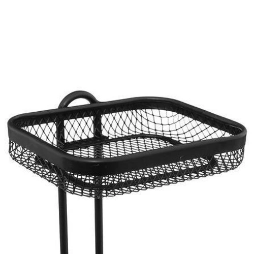 Stojak na papier toaletowy czarny Mayaj 5five metalowy nowoczesny z półką do łazienki 73 cm