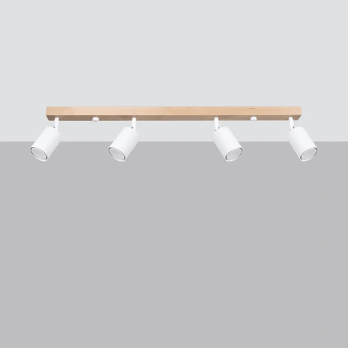 Plafon biały nowoczesny VERDO 4 SOLLUX LIGHTING do salonu i kuchni metalowy regulowany