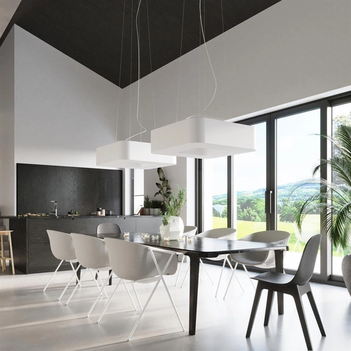 Żyrandol nowoczesny URANO 60 biały lampa sufitowa do salonu i jadalni 8-punktowa