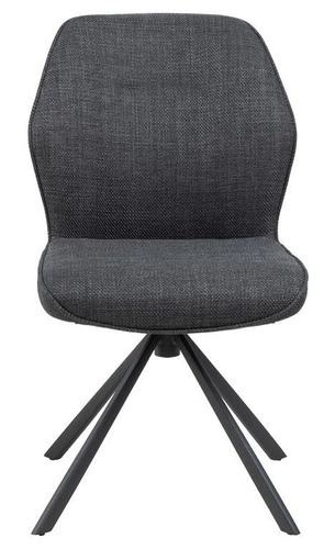 Krzesło obrotowe tapicerowane Aura szare ciemne Actona do jadalni i salonu nowoczesne
