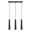 Lampa wisząca PRYSM 3L czarna skandynawska 3-punktowa do salonu, nad stół lub wyspę