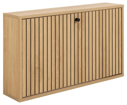 Szafka na buty Albany Actona wisząca dąb naturalny, ryflowany front, nowoczesna do przedpokoju