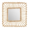 Lustro kwadratowe wiszące Leoini 40x40 cm rattan do przedpokoju boho Atmosphera