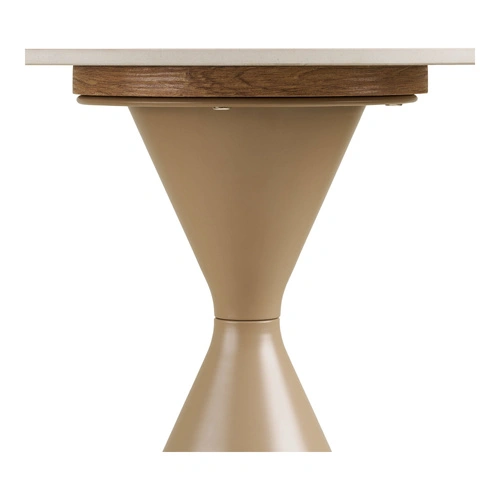 Annecy stolik kawowy okrągły ceramiczny nowoczesny piaskowy 50 cm