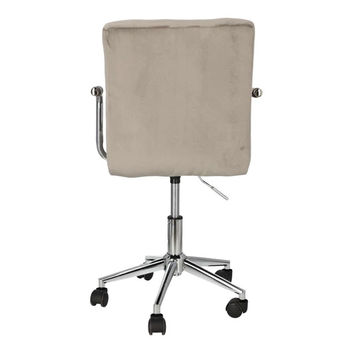 Fotel biurowy ergonomiczny Cosmo Arm szary welurowy obrotowy z podłokietnikami do biura