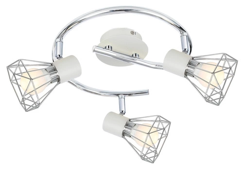 Lampa sufitowa Verve spirala 3x40W E14  biały abażur chrom