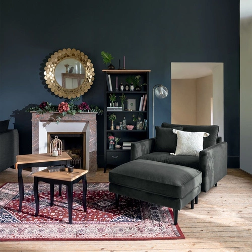 Atmosphera Night nowoczesna lampa podłogowa srebrna ze szklanym kloszem do salonu